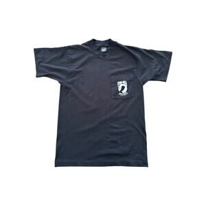 Vtg Mens M Pocket T Shirt POW MIA Single Stitch 90s Skate Grunge NC Screen Stars